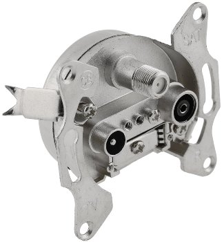 MILOS Antennendose TV+Radio+Sat, inkl. Rahmen, UP, Anthrazit