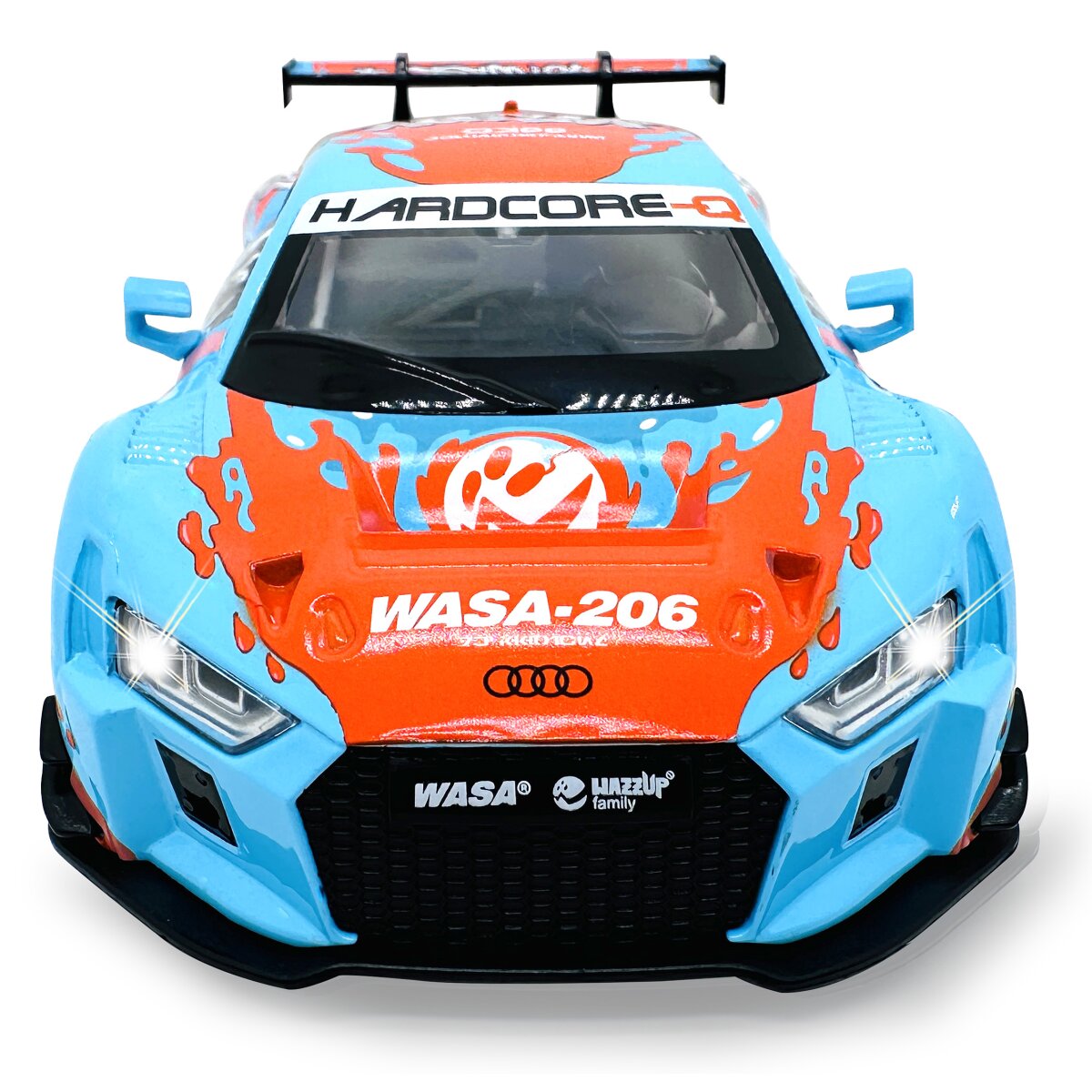 Audi R8 LMS Diecast 1:24 blau inkl. Knopfzellen