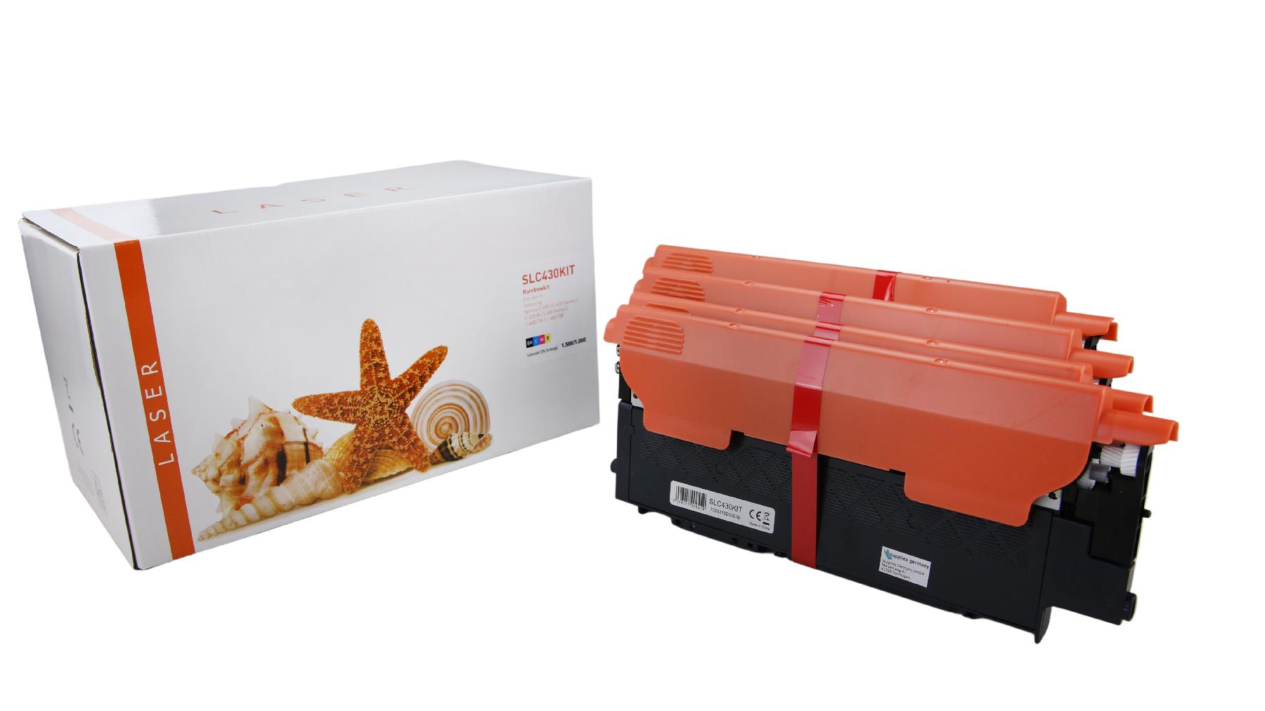 SLC430KIT alternativ Toner Rainbowkit für Samsung / CLTP404C/ELS / BK1.500 / CMY1.000Seiten SLC430KIT alternativ Toner Rainbowkit für Samsung / CLTP404C/ELS / BK1.500 / CMY1.000Seiten