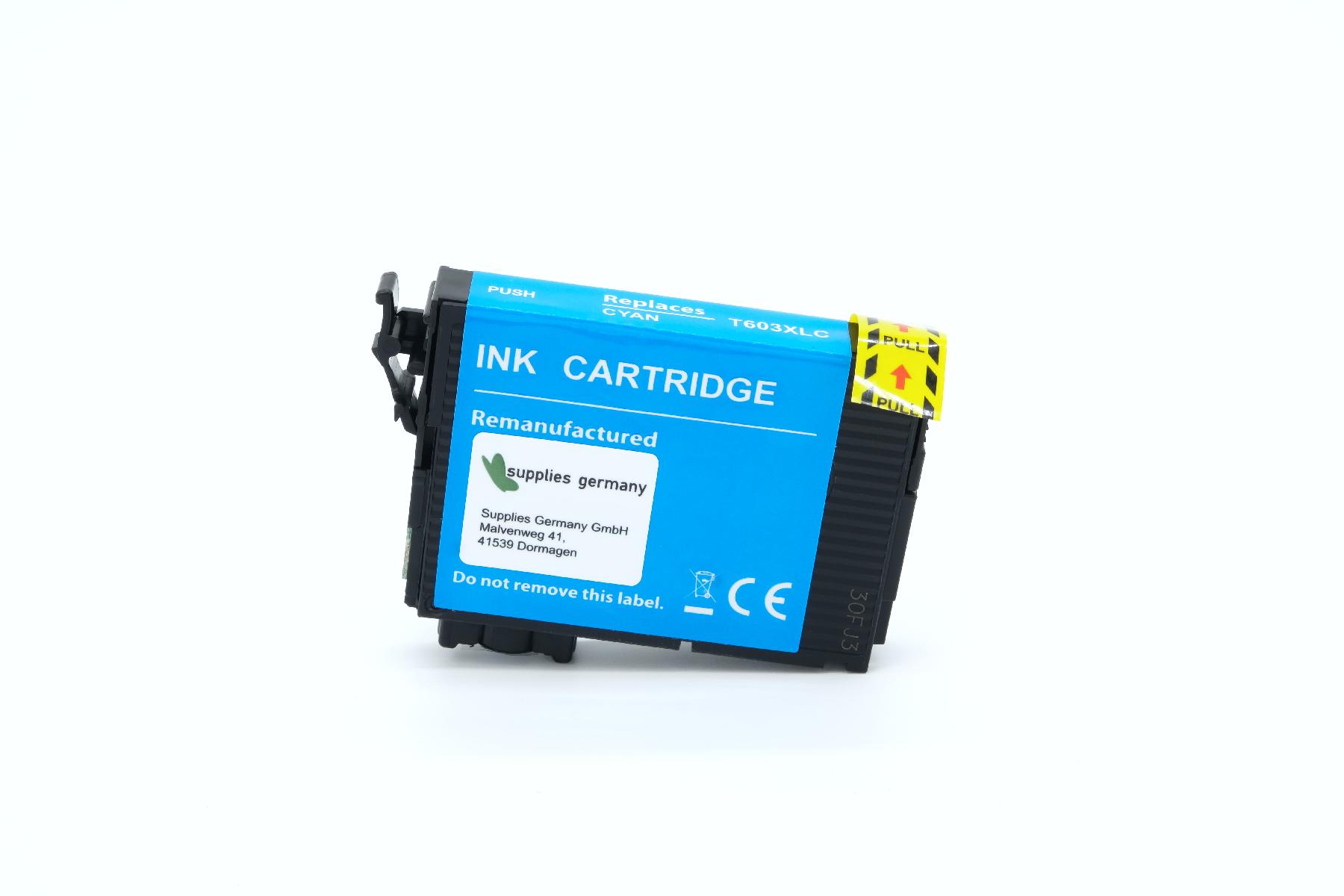 T603XLC alternativ Tinte Cyan für Epson / C13T03A24010 / 9ml / 350 Seiten T603XLC alternativ Tinte Cyan für Epson / C13T03A24010 / 9ml / 350 Seiten