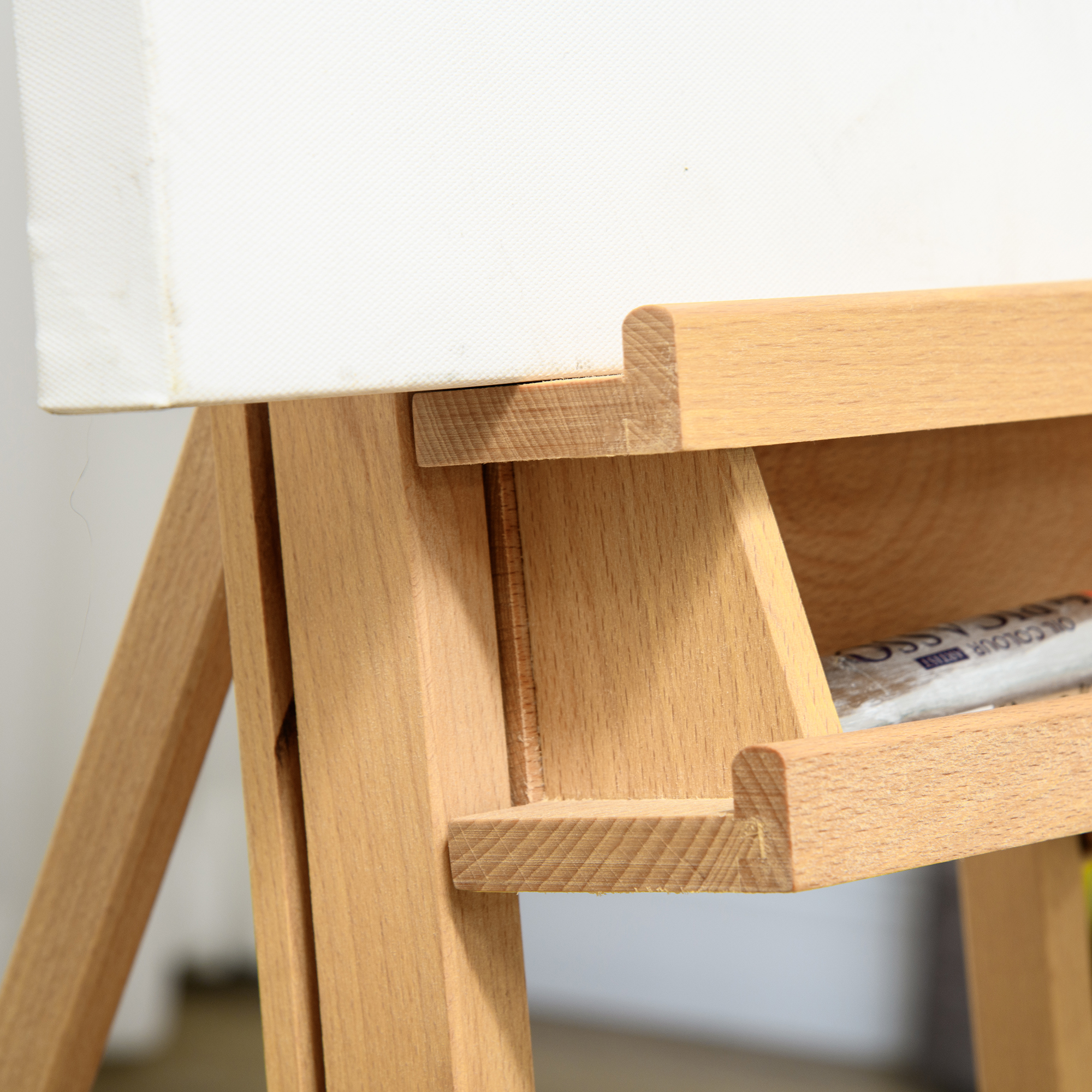 Staffelei, Künstlerstaffelei, Höhenverstellbar, 4 Rollen, Natur + Schwarz