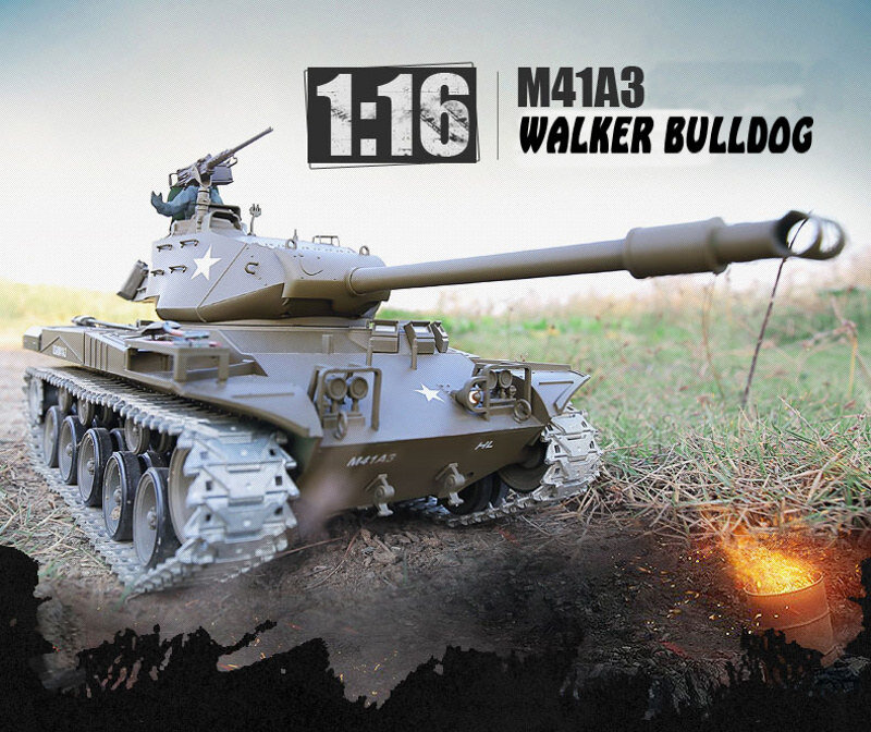 RC Panzer "M41 A3 Walker Bulldog" - Metallgetriebe & Metallketten PRO
