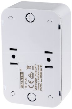 FASKO Doppel-Steckdose, AP, Weiß, 250V~/ 16A, Aufputz, Schraubanschluss