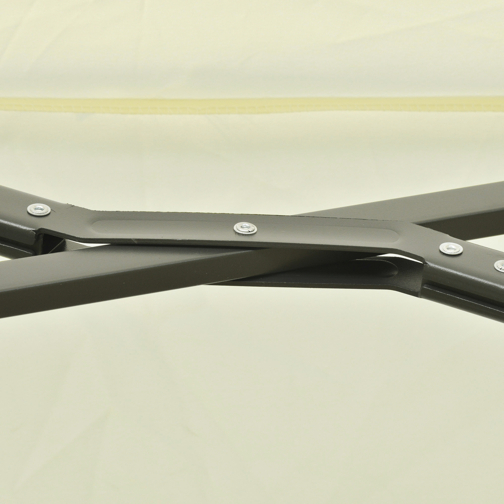 Doppelsonnenschirm Ampelschirm Doppelschirm mit Kurbel Verstellbarer Gartenschirm Sonnenschutz Metall Cremeweiß 440 x 270 x 250 cm