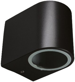 Außen-Wandleuchte "CTW-1", für 1x GU10, IP44, Gehäuse schwarz