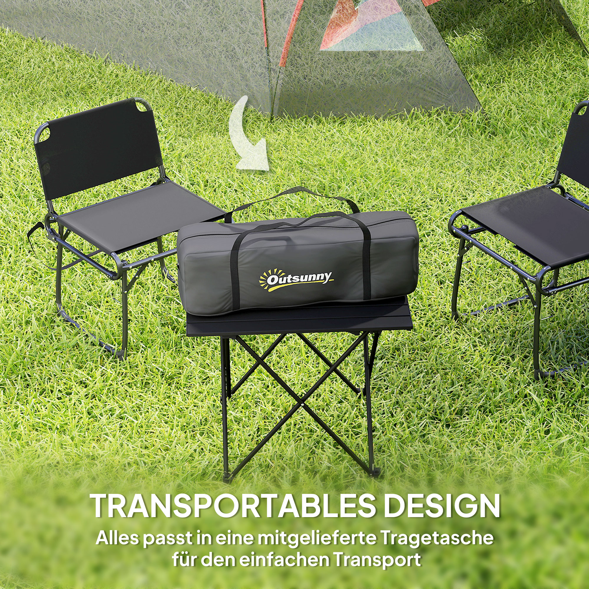 Campingzelt für 3 Personen leicht, stabil wasserdicht UV 50+ mit Vordach Tür Fenster, Bodenplane Grau