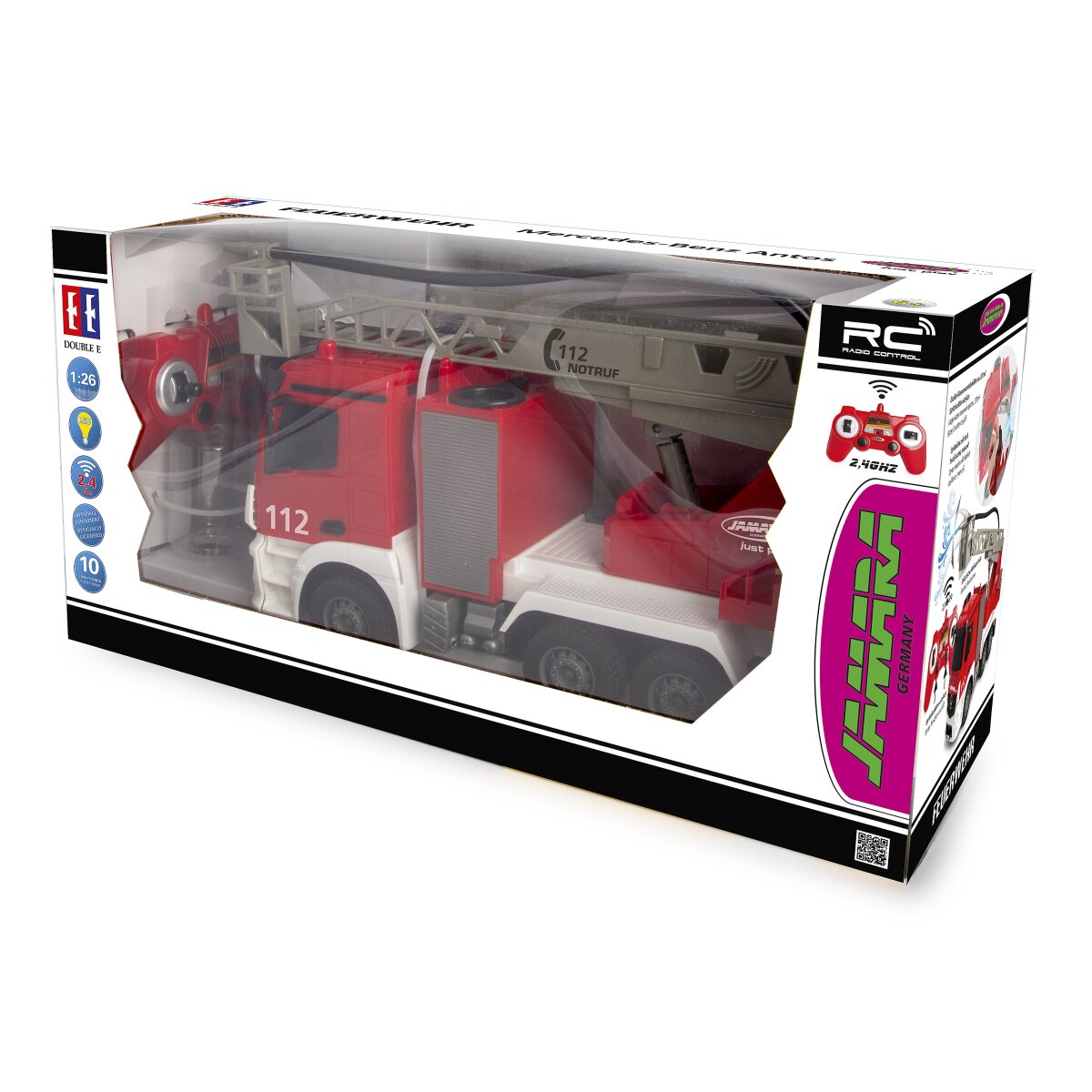 Feuerwehr Drehleiter Mercedes -Benz Antos 1:26 2,4GHz mit Spritzfunktion