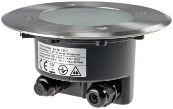 Bodenleuchte "BEL GX53 XXL " Rund, ØxT 14x7cm, IP65, Extra breiter Rahmen