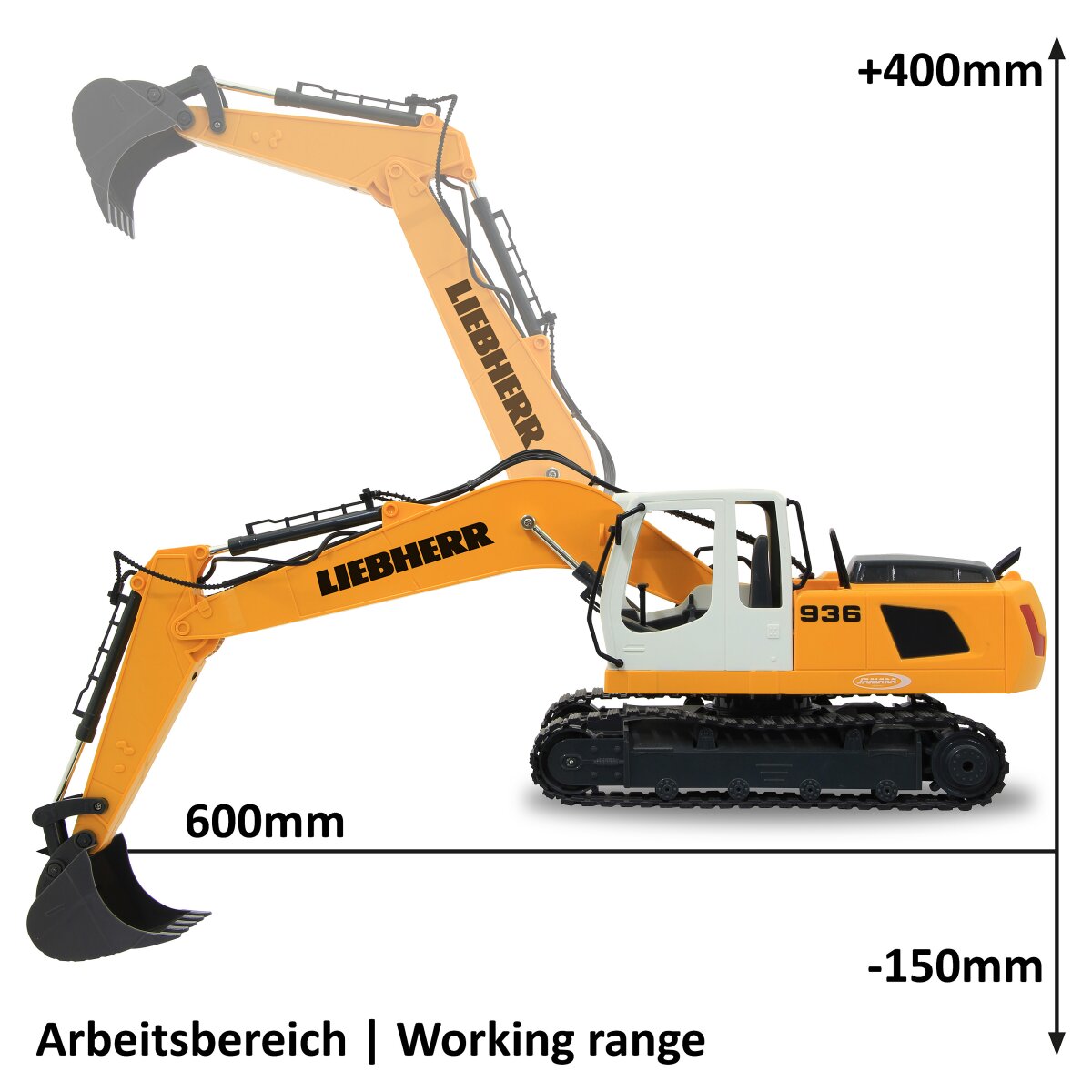 Bagger Liebherr R936 1:20 2,4GHz Destruction-Set
