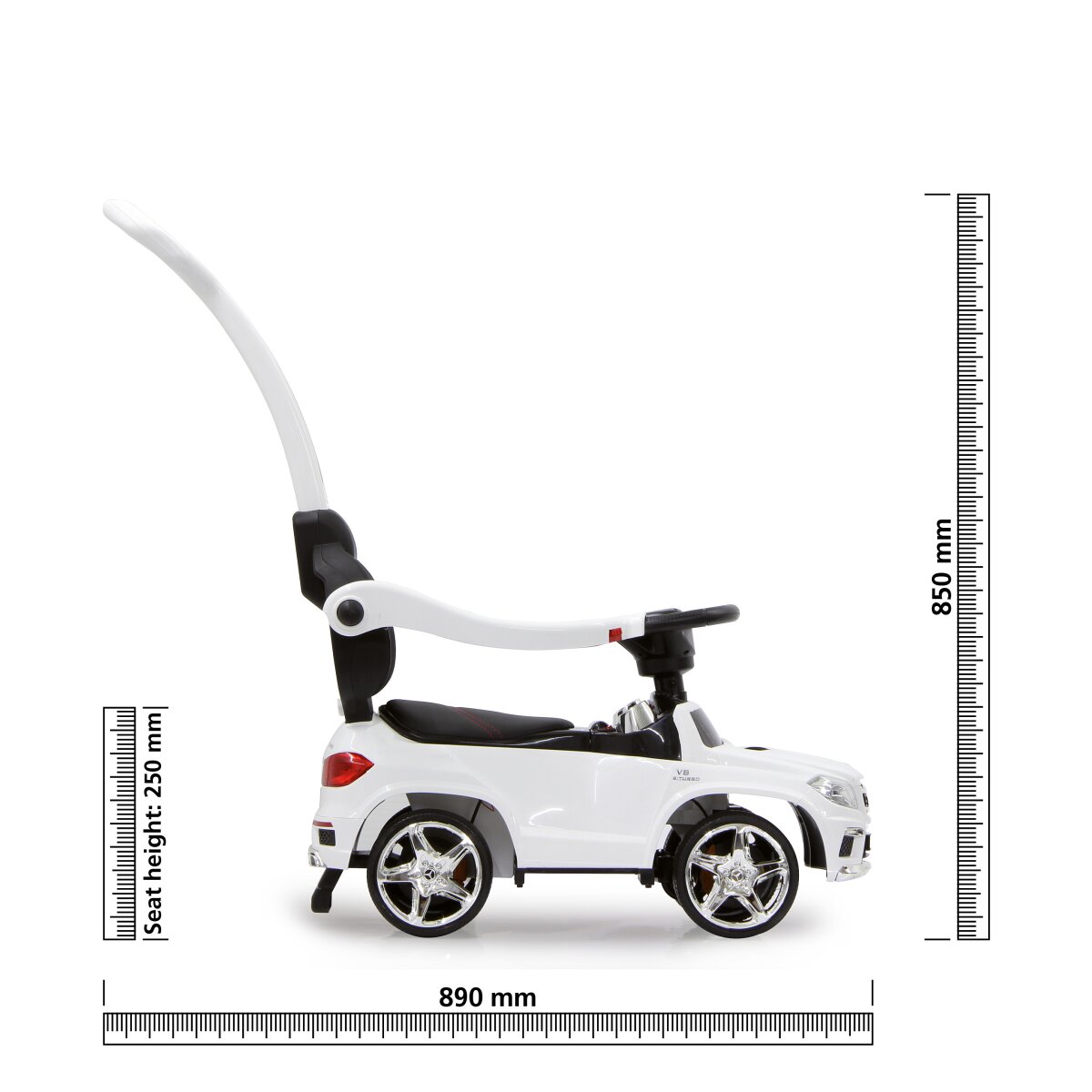 Rutscher Mercedes-AMG GL 63 weiß 2in1 mit Schubstange