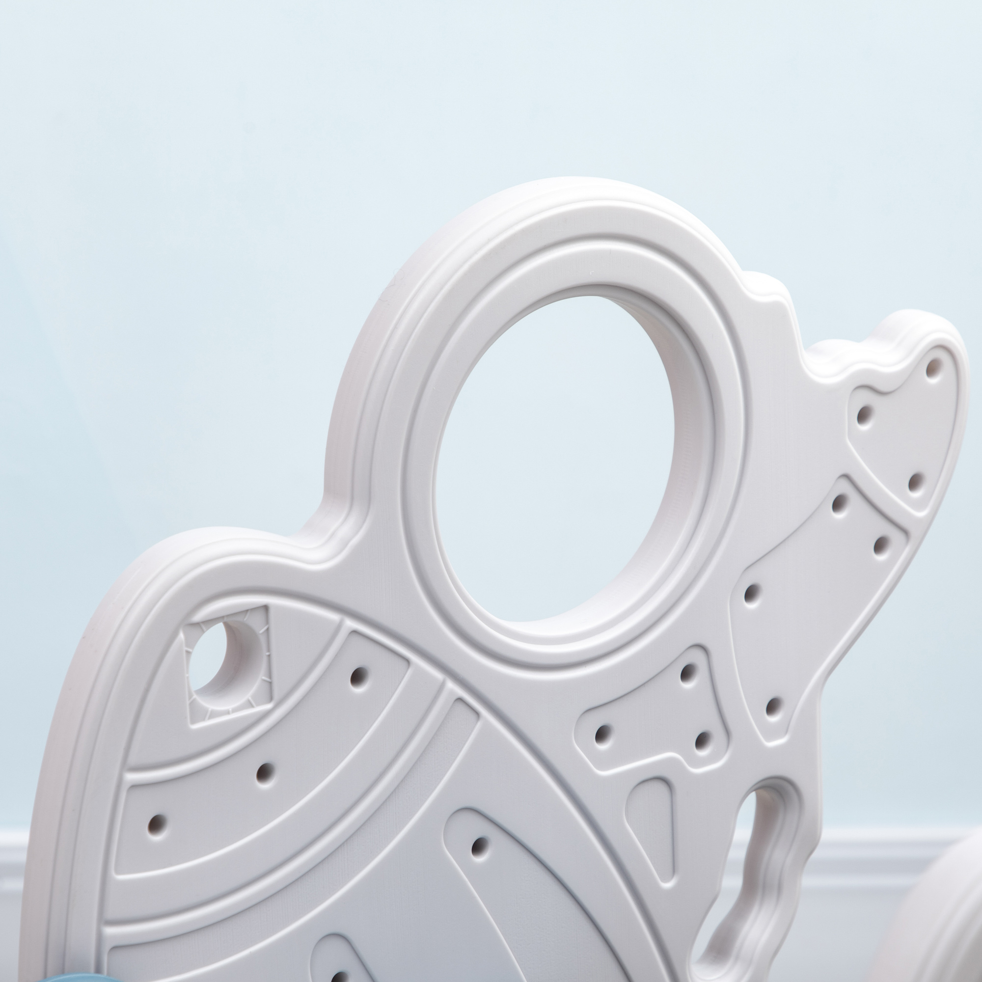 Rutsche für Kinder 1,5 bis 3 Jahre, Raketen-Design, Sticker-Set, blau, 157 x 46,5 x 80 cm