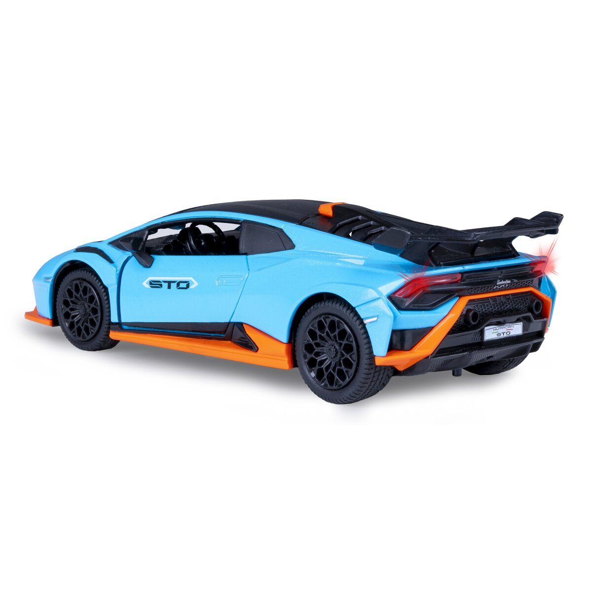 Lamborghini Huracán STO Diecast 1:32 blau inkl. Knopfzellen