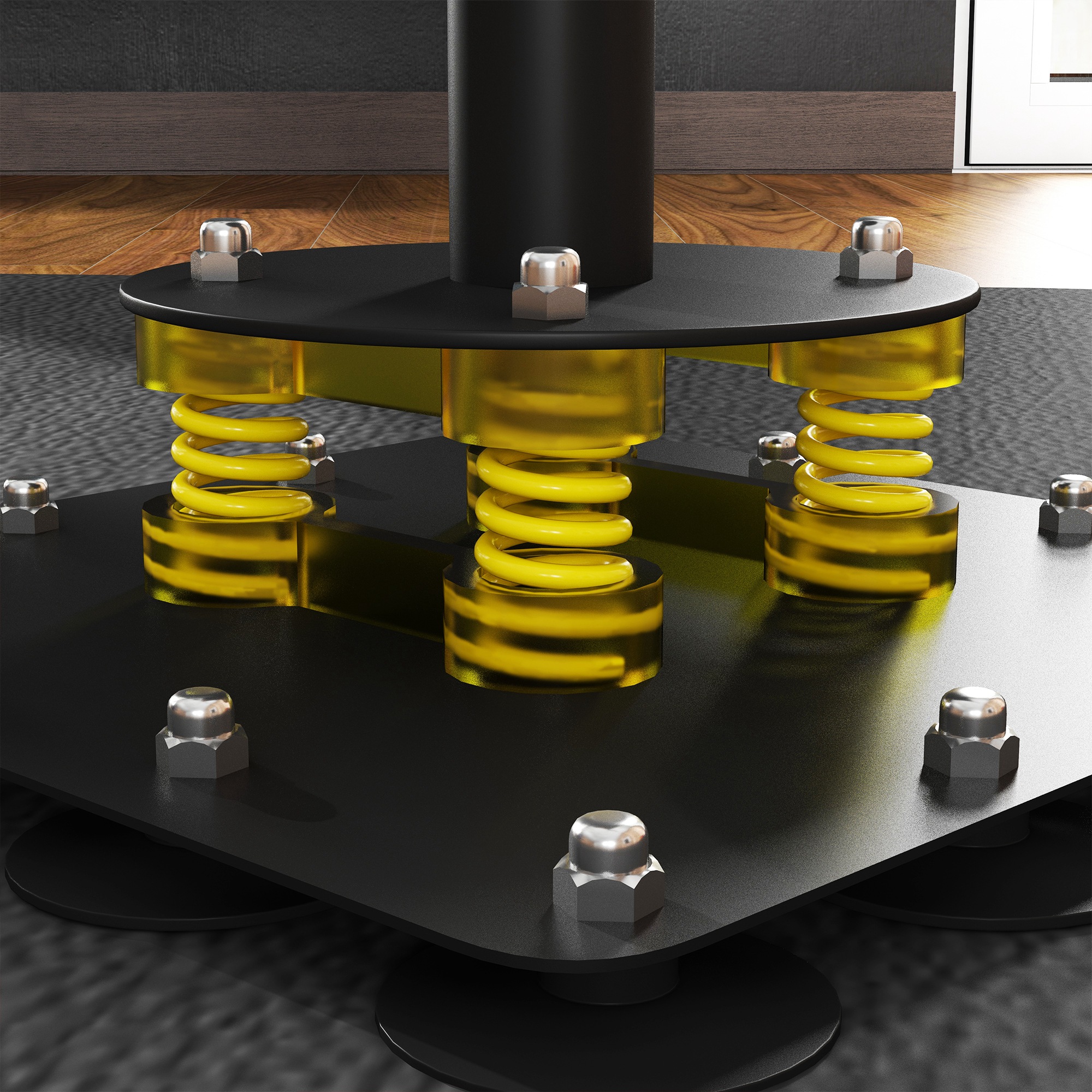 Boxstand, zwei Speedballs, drehbare Boxstange, Kickpolster, höhenverstellbar, Stahl, 107 x 36 x 140-205 cm, Schwarz