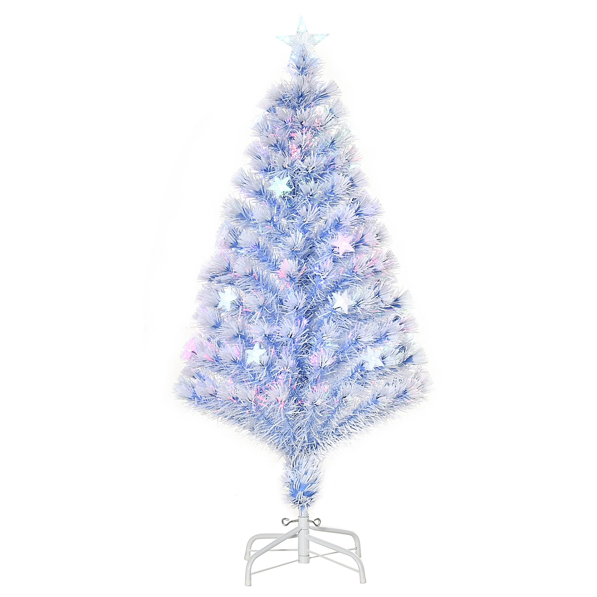 künstlicher Weihnachtsbaum mit 3 LED-Leuchten Christbaum Tannenbaum PVC Metall Weiß+Blau Ø60 x 120H cm künstlicher Weihnachtsbaum mit 3 LED-Leuchten Christbaum Tannenbaum PVC Metall Weiß+Blau Ø60 x 120H cm