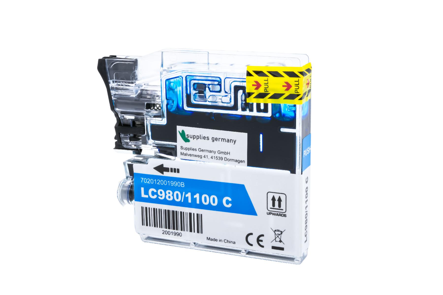 LC980/1100C alternativ Tinte Cyan für Brother / LC980C / 20ml LC980/1100C alternativ Tinte Cyan für Brother / LC980C / 20ml