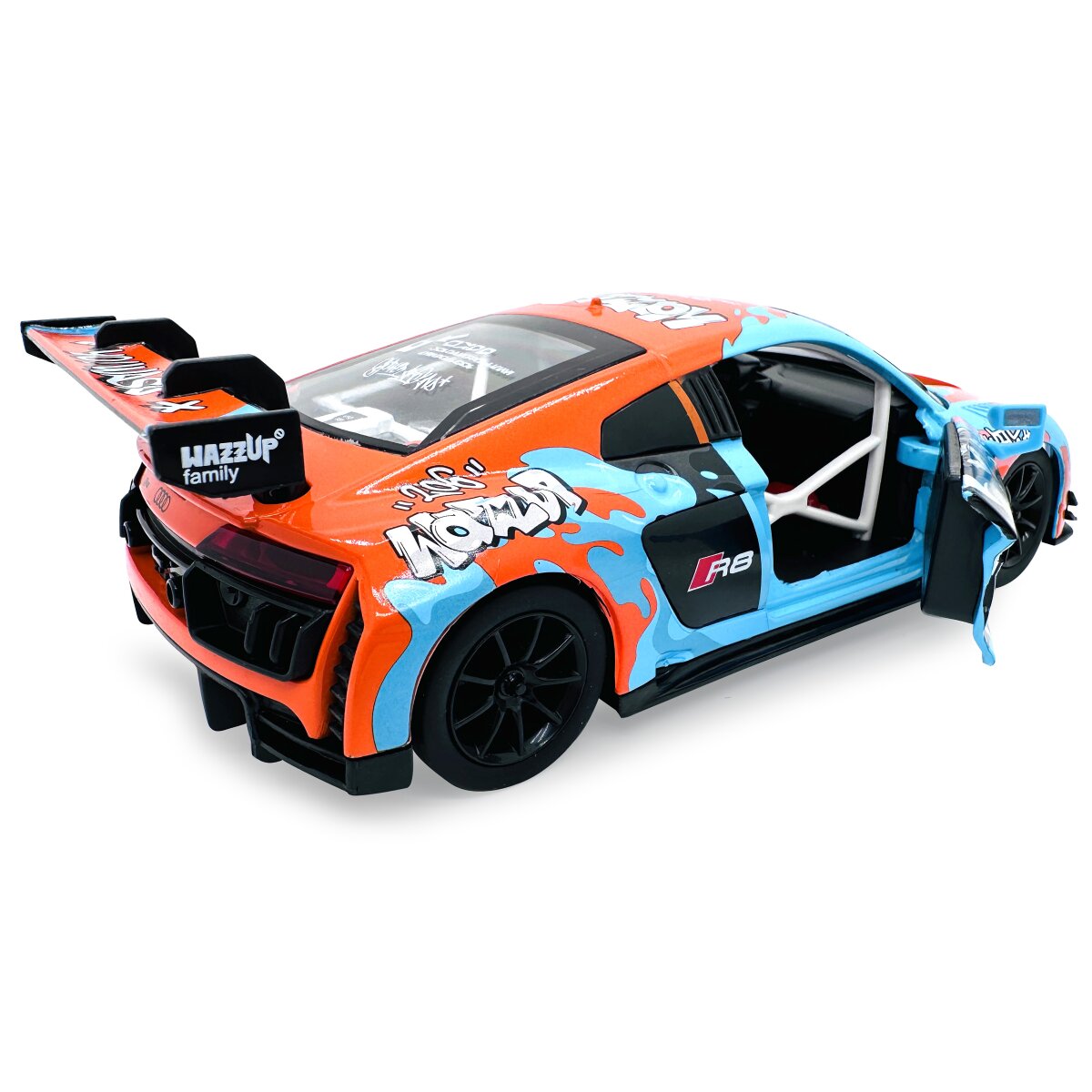 Audi R8 LMS Diecast 1:24 blau inkl. Knopfzellen