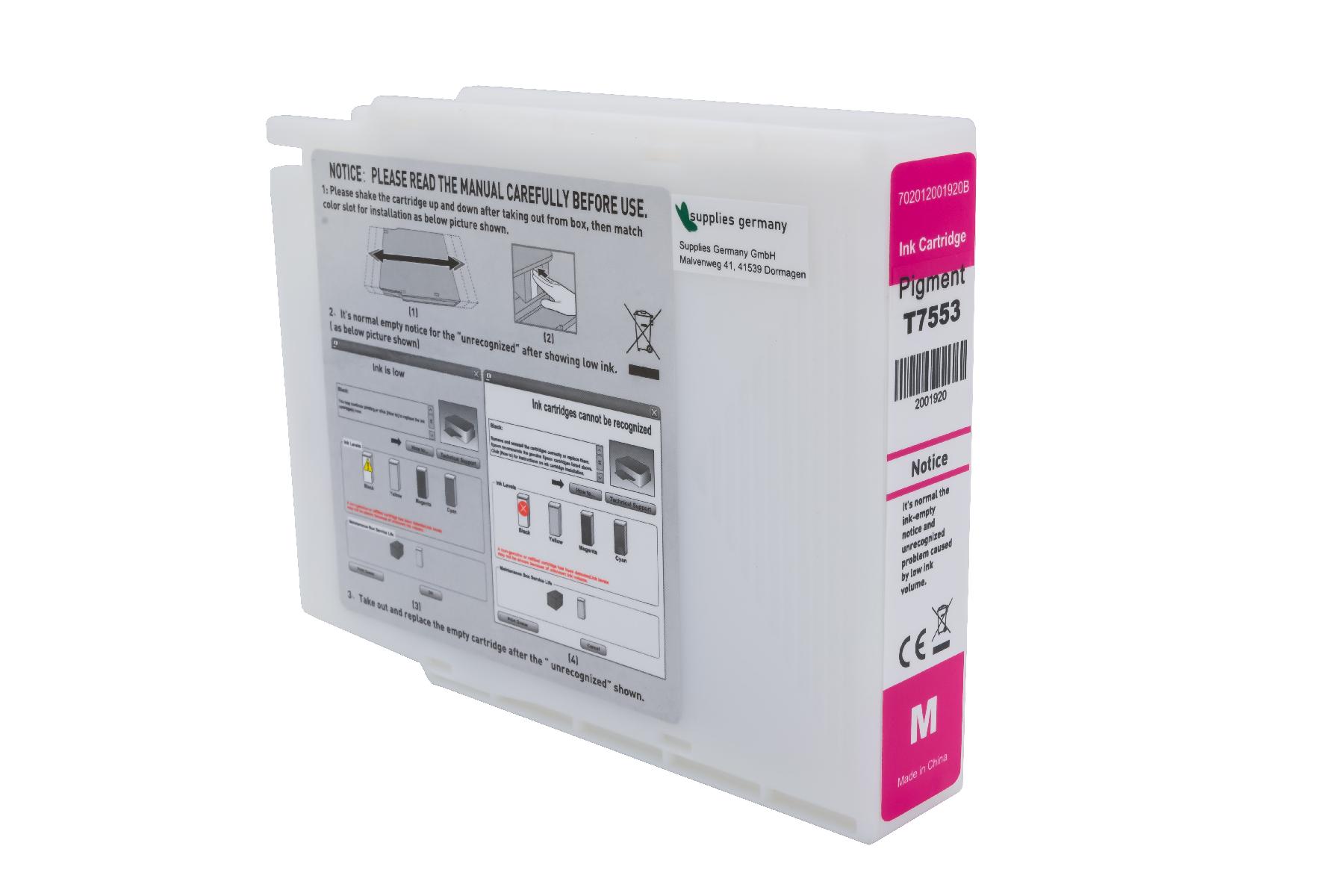 T7553 alternativ Tinte Magenta für Epson / C13T755340 / 39ml T7553 alternativ Tinte Magenta für Epson / C13T755340 / 39ml