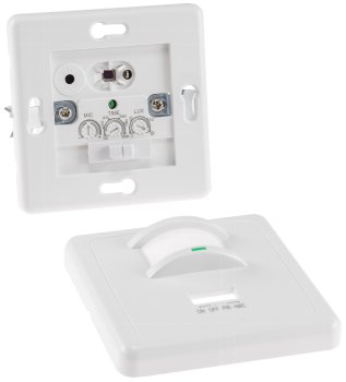 Bewegungsmelder 160° Unterputz / IR & Akustik Sensor, 3-Draht, weiß