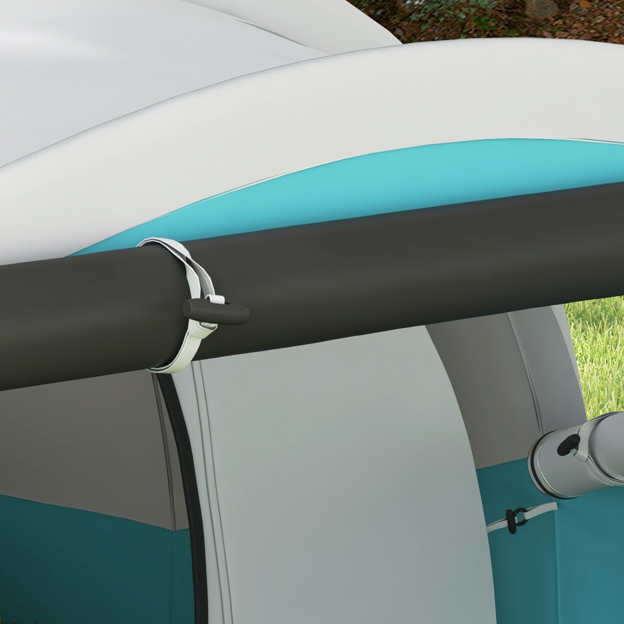 Campingzelt für 3 Personen, separate Wohn- & Schlafräume, 460L x 260B x 190H cm, Blau