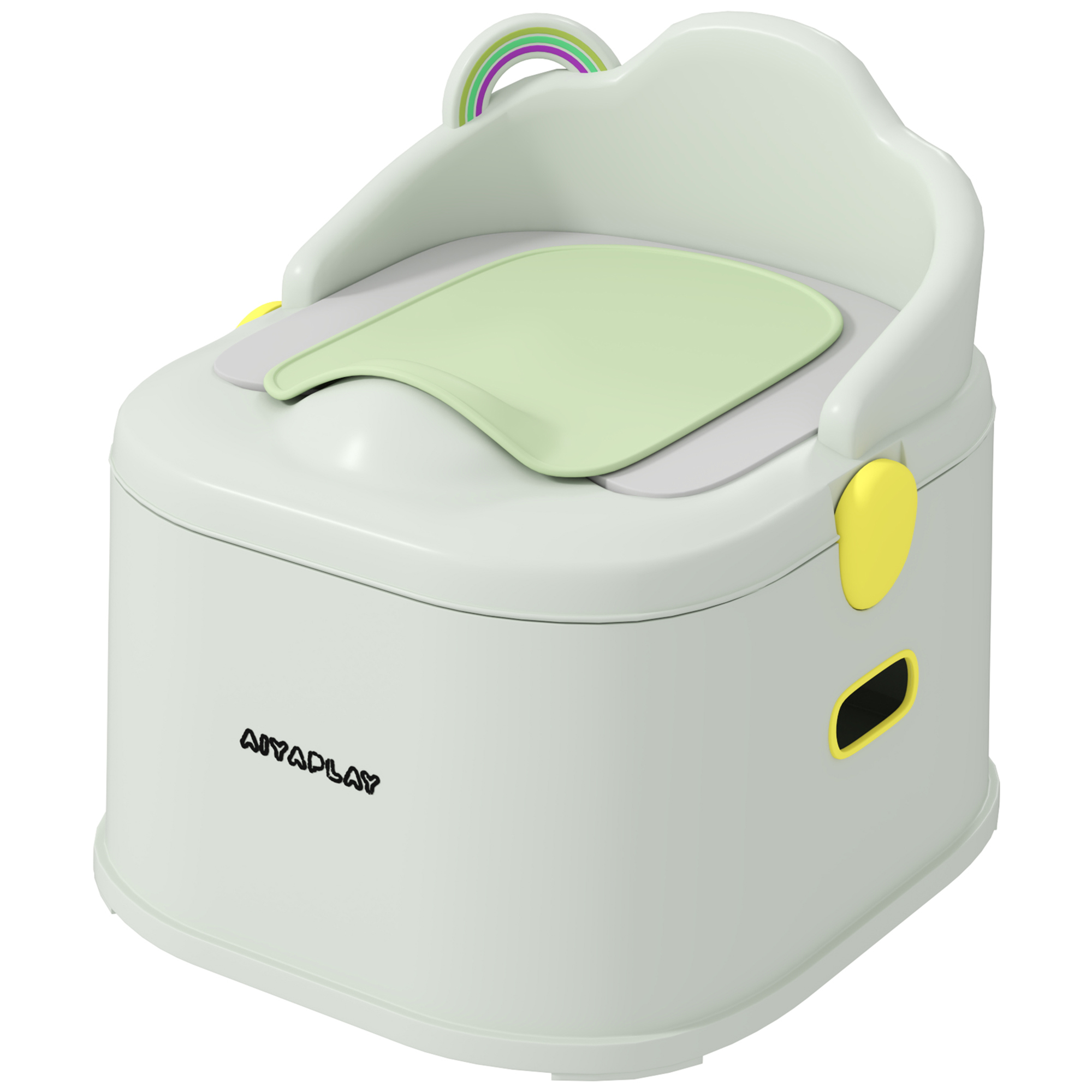 Kinder-Töpfchen, 3-in-1, abnehmbarer Aufsatz, Kunstleder-Sitzpolster, max. 50 kg, Grau