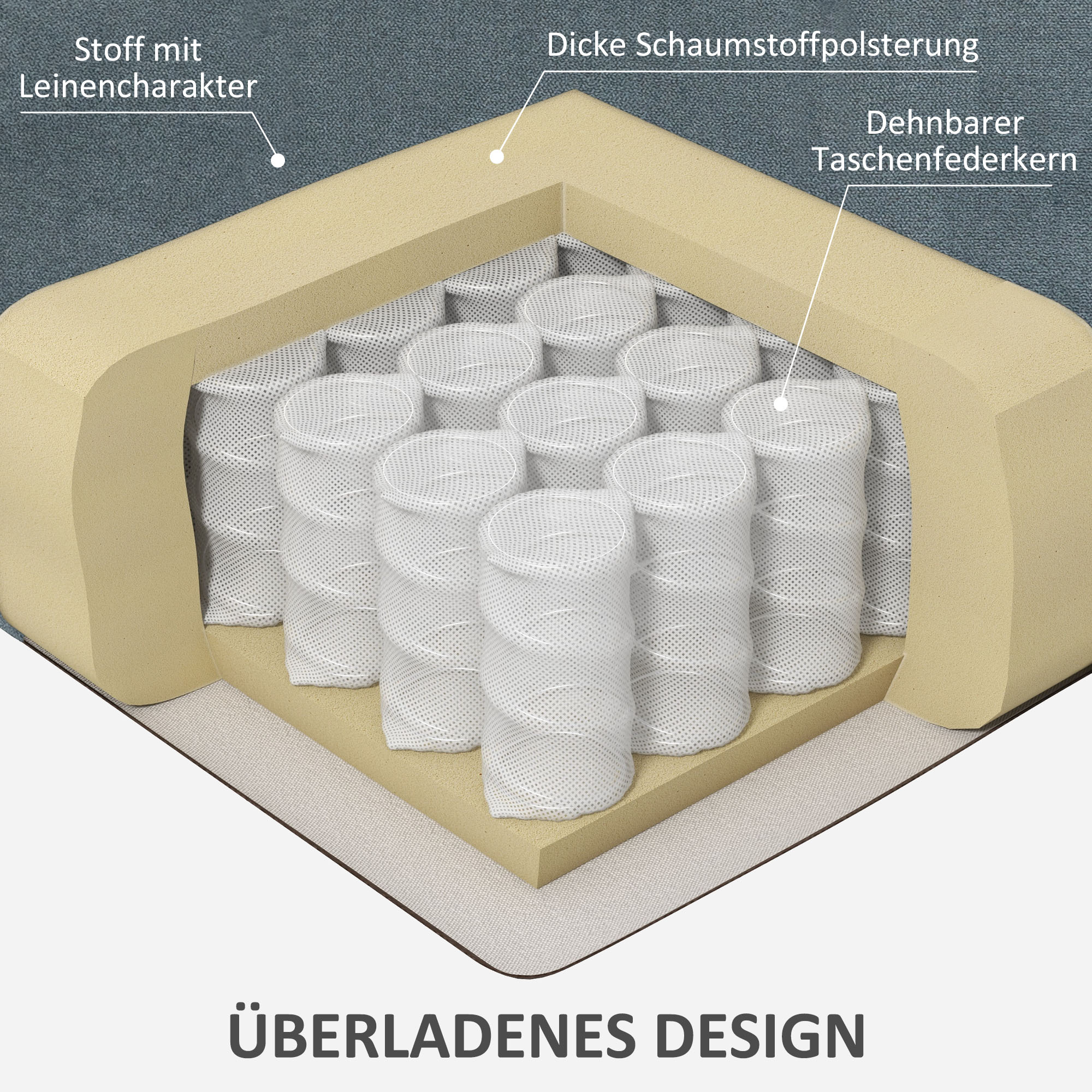 Massagesessel  Aufstehhilfe Seniorensessel, 8 Massagepunkte, Seitentaschen, Fernbedienung, 90L x 101B x 107 cm, Grau