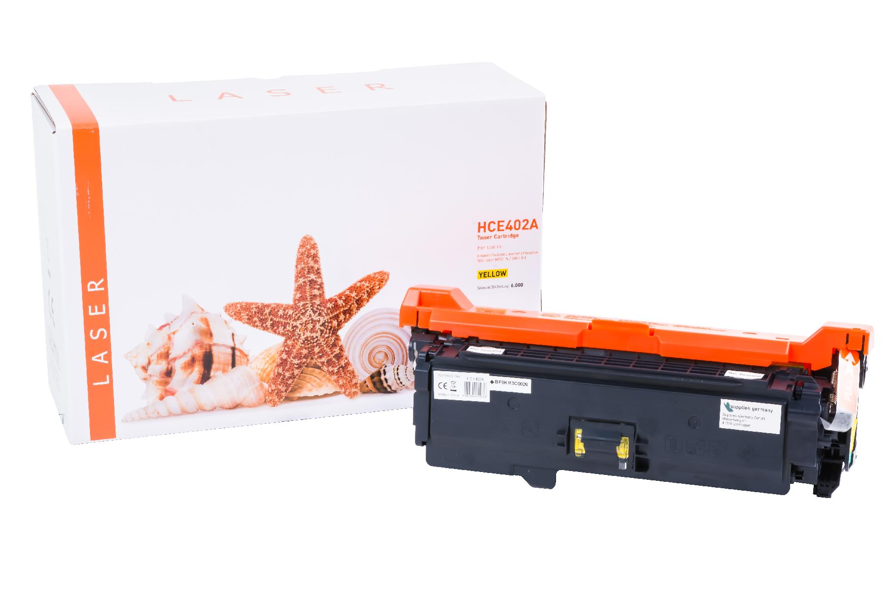 CE402A alternativ Toner gelb für HP / CE402A / 507A / 6.000 Seiten CE402A alternativ Toner gelb für HP / CE402A / 507A / 6.000 Seiten