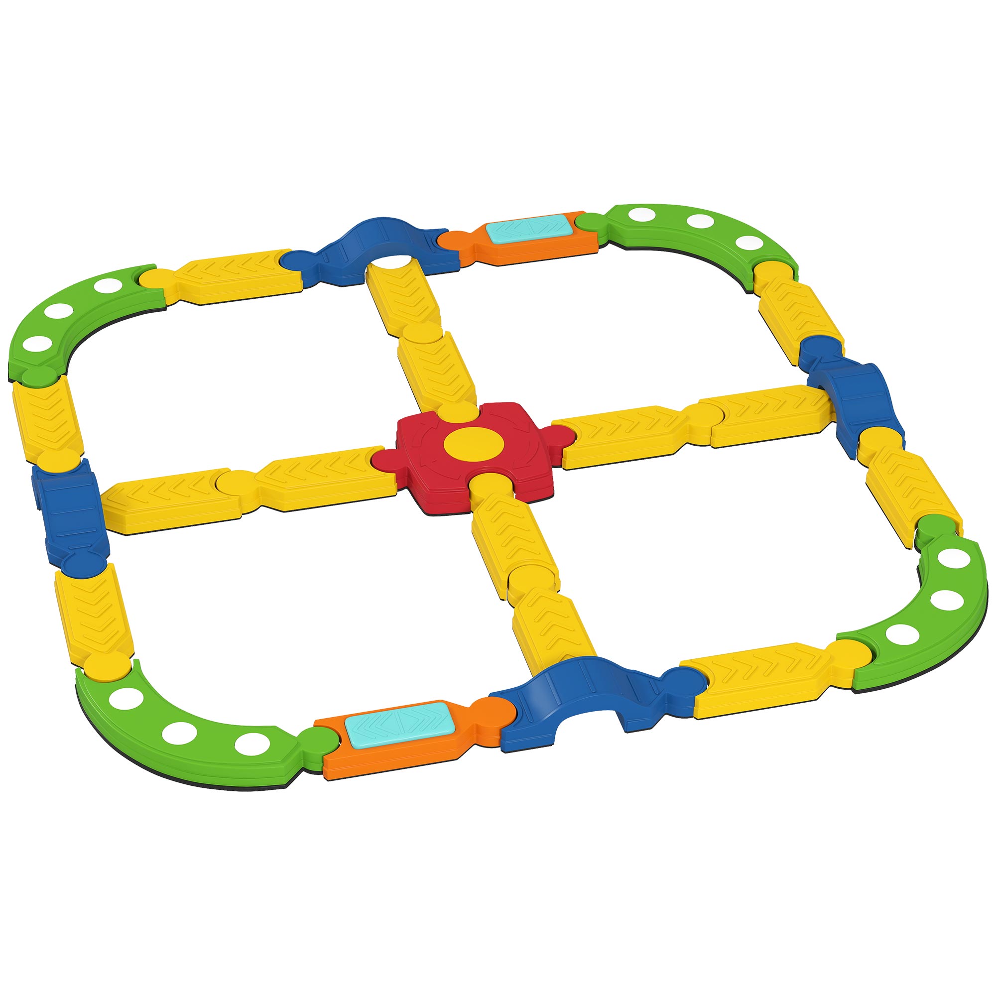 Balancebalken für Kinder, interaktives Gestell, rutschfest, Kunststoff, Bunt