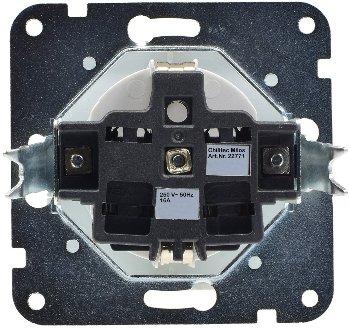 MILOS Schutzkontakt-Steckdose, weiß matt, 250V~/ 16A, OHNE Rahmen, Klemmanschluss
