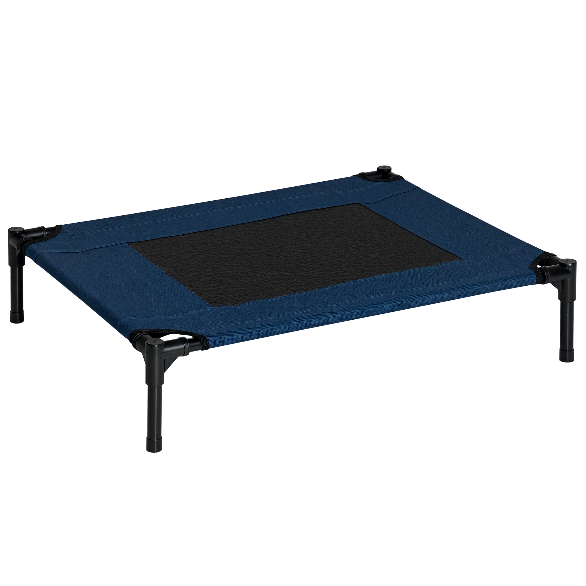 Hundebett Hundeliege Outdoor Katzenbett Haustierbett Schlafplatz Stahl 600D Oxford-Gewebe Blau 76 x 61 x 18 cm