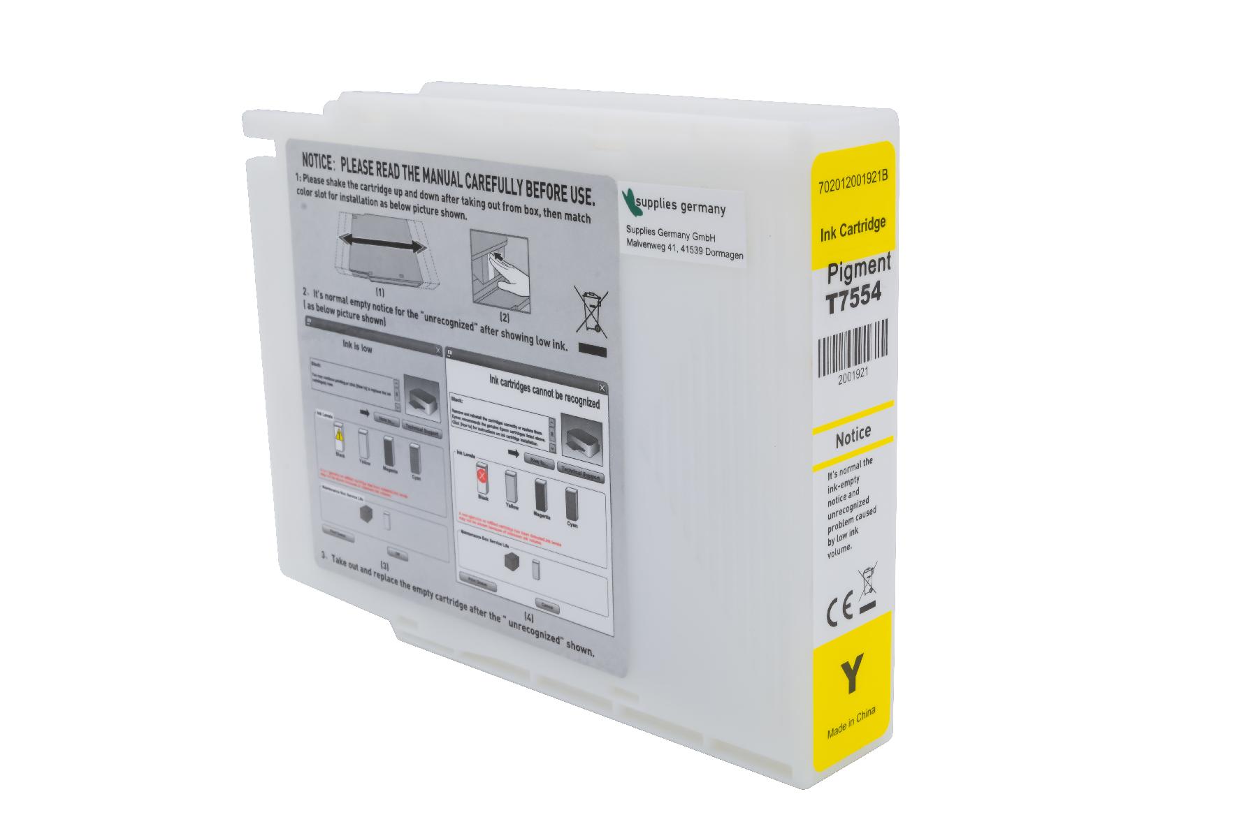 T7554 alternativ Tinte gelb für Epson / C13T755440 / 39ml T7554 alternativ Tinte gelb für Epson / C13T755440 / 39ml