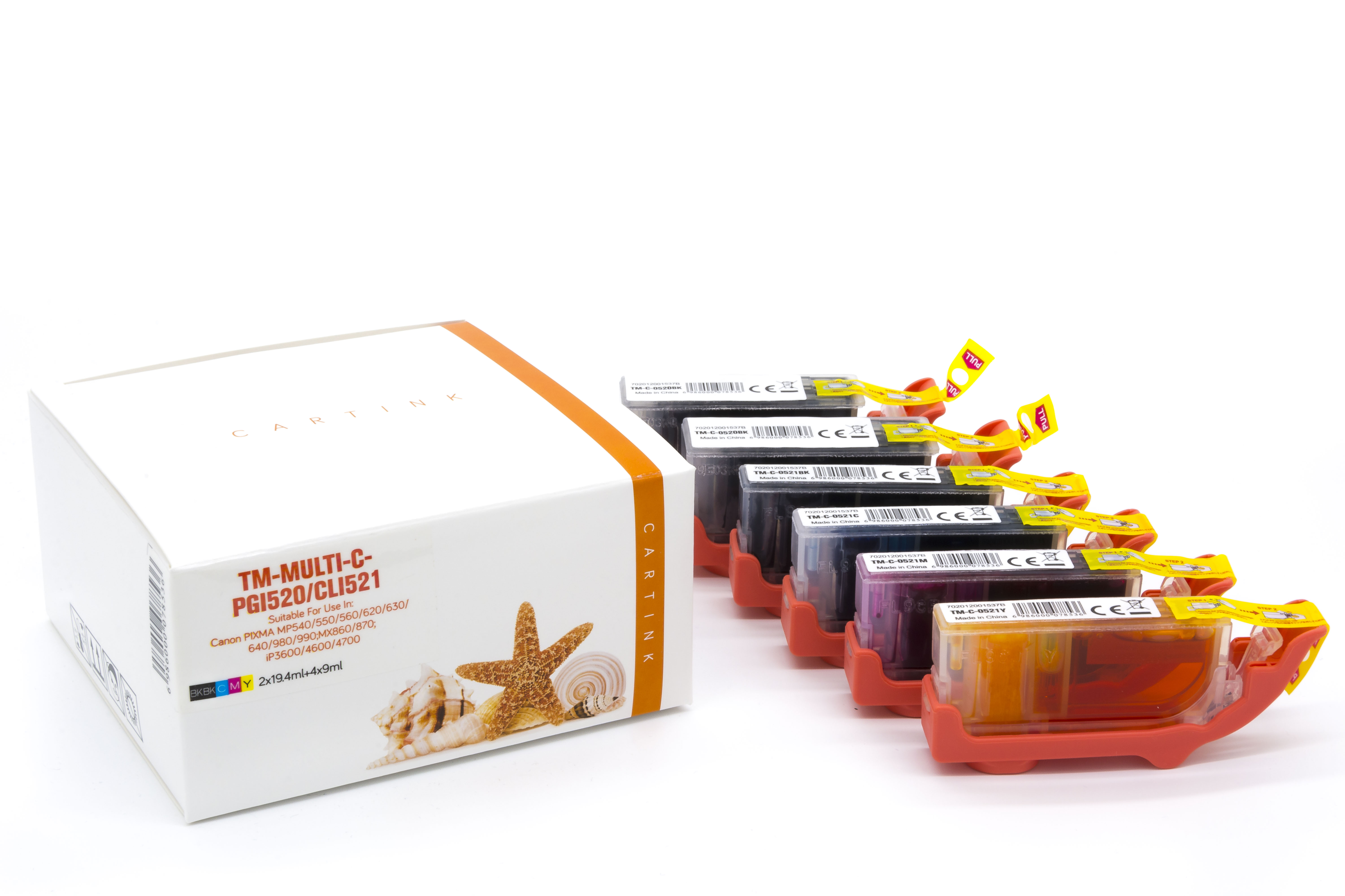 Multipack PGI520/CLI521 alternativ Tinte für Canon / 2932B001/2xPGI520BK19,4ml/CLI521BK,C,M,Y9ml(PA Multipack PGI520/CLI521 alternativ Tinte für Canon / 2932B001/2xPGI520BK19,4ml/CLI521BK,C,M,Y9ml(PA
