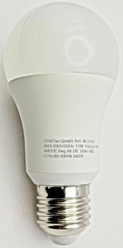 LED Glühlampe E27 "G90 AGL" neutralweiß, 4000k, 1600lm, 230V/15W, 160°