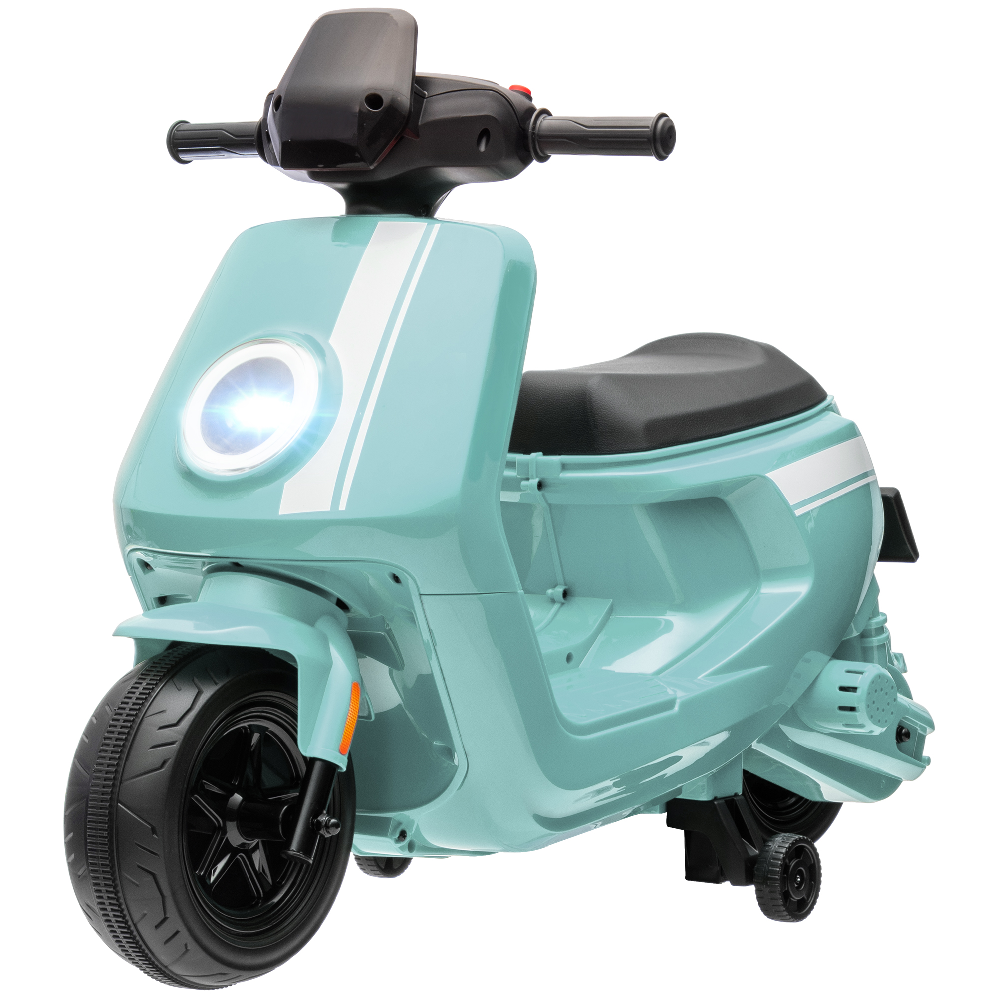 6V Elektro-Motorrad für Kinder, mit Scheinwerfer und Musik, Vor- und Rückwärtsgang, Trainingsräder, 18-36 Monate, Grün 6V Elektro-Motorrad für Kinder, mit Scheinwerfer und Musik, Vor- und Rückwärtsgang, Trainingsräder, 18-36 Monate, Grün