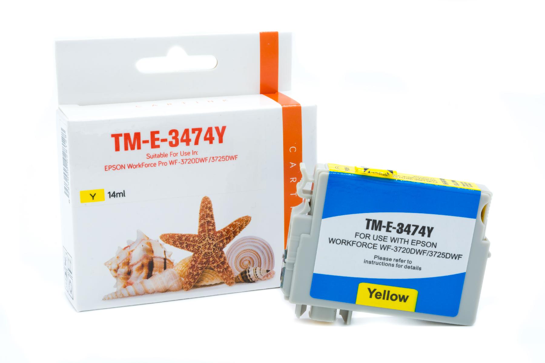 T3474 alternativ Seestern Tinte gelb für Epso / C13T34744010 / 14ml T3474 alternativ Seestern Tinte gelb für Epso / C13T34744010 / 14ml