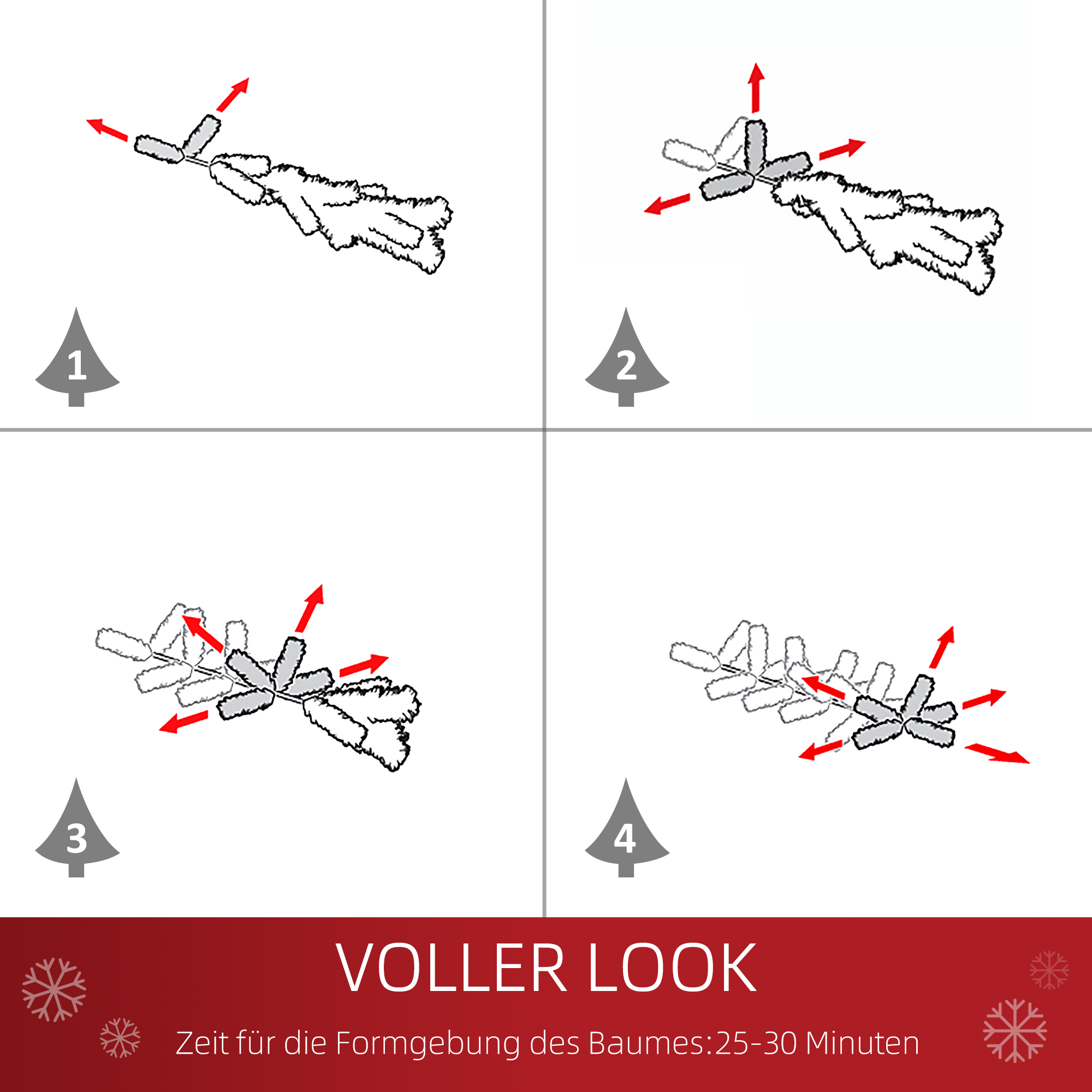 künstlicher Weihnachtsbaum 1,8 m Christbaum Tannenbaum PVC PE Metall Grün Ø120 x 180 cm