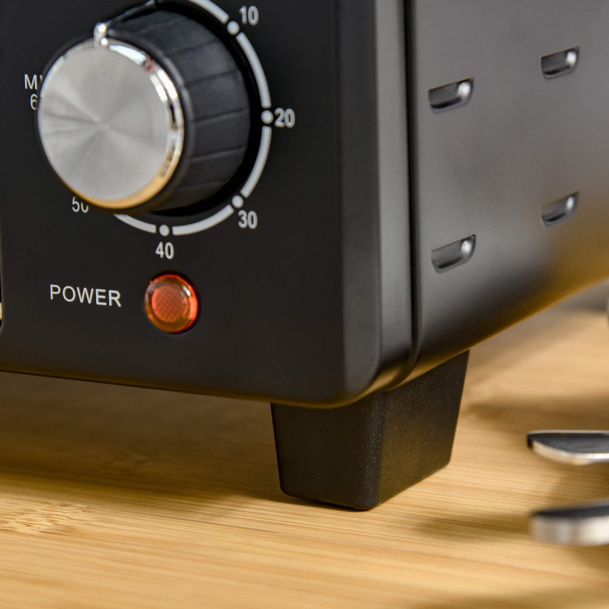 Minibackofen, 21 L Toasterofen mit 1 Drahtgestell und 1 Backblech, 3 Kochmodi, 100 °C-230 °C, Edelstahl, Glas, Schwarz