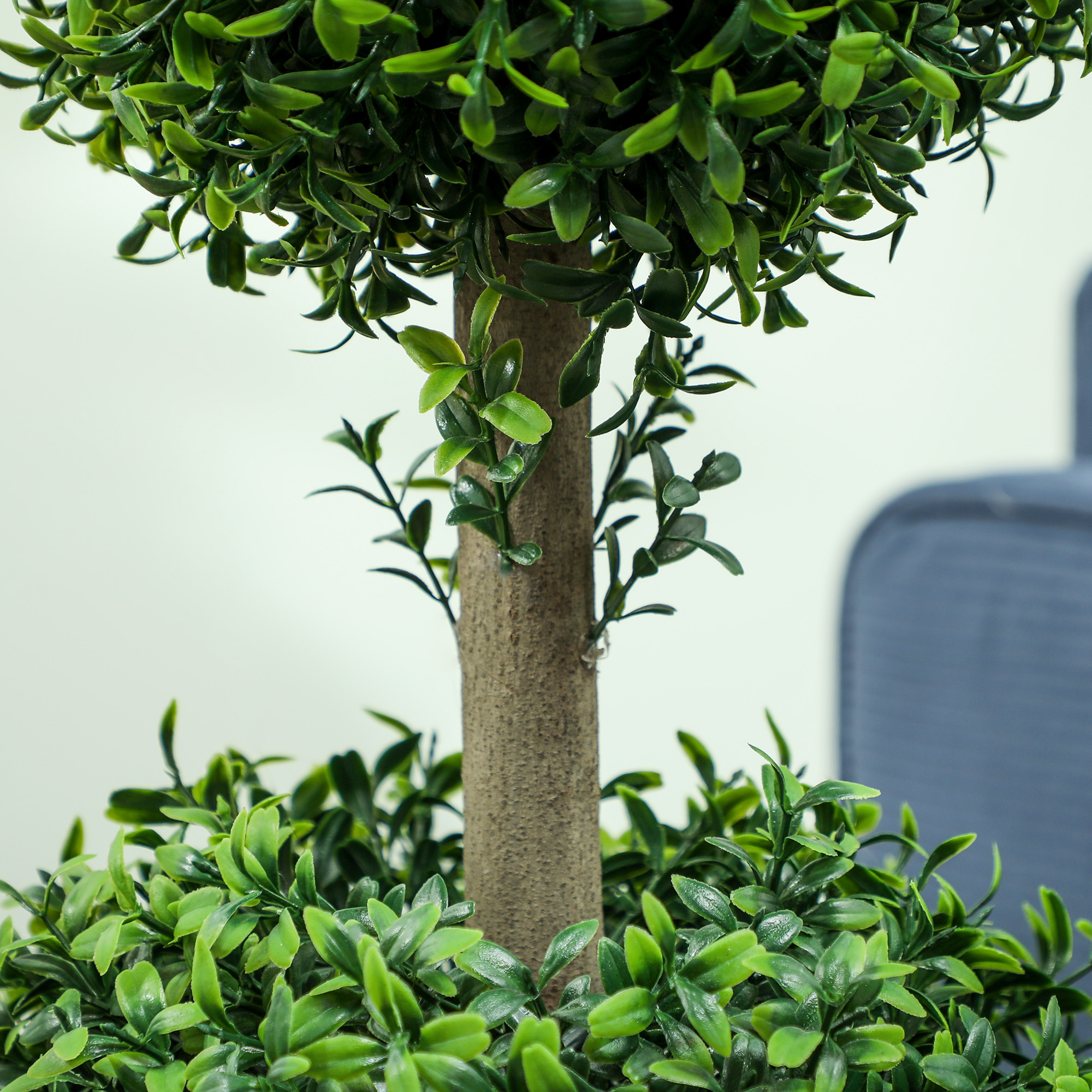 2er-Set Kunstpflanzen, Künstliche Buchsbaum-Pflanzen, UV-geschützt, mit Topf, Grün