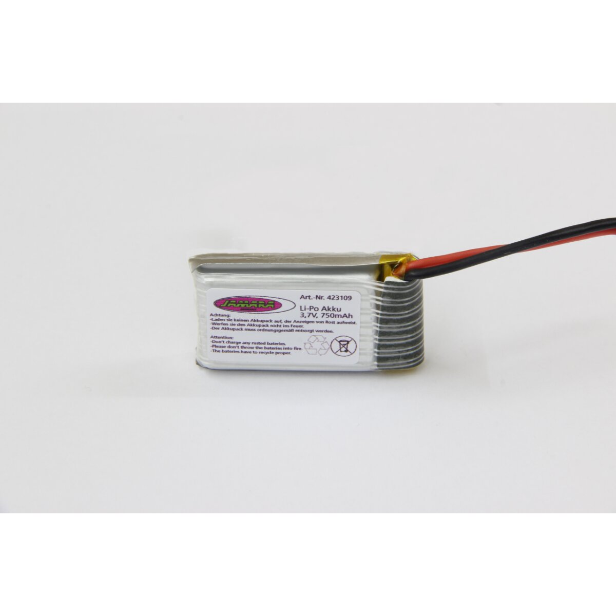 Akku F1X/Loky Lipo 3,7V 750mAh 2,77Wh BEC Akku F1X/Loky Lipo 3,7V 750mAh 2,77Wh BEC