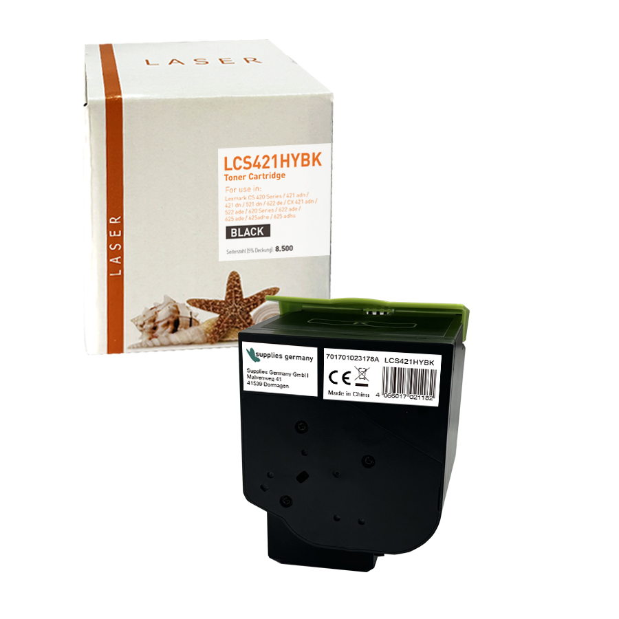 CS421HYschwarz alternativ Toner schwarz für Lexmark / 78C2XK0 / 8.500 Seiten CS421HYschwarz alternativ Toner schwarz für Lexmark / 78C2XK0 / 8.500 Seiten