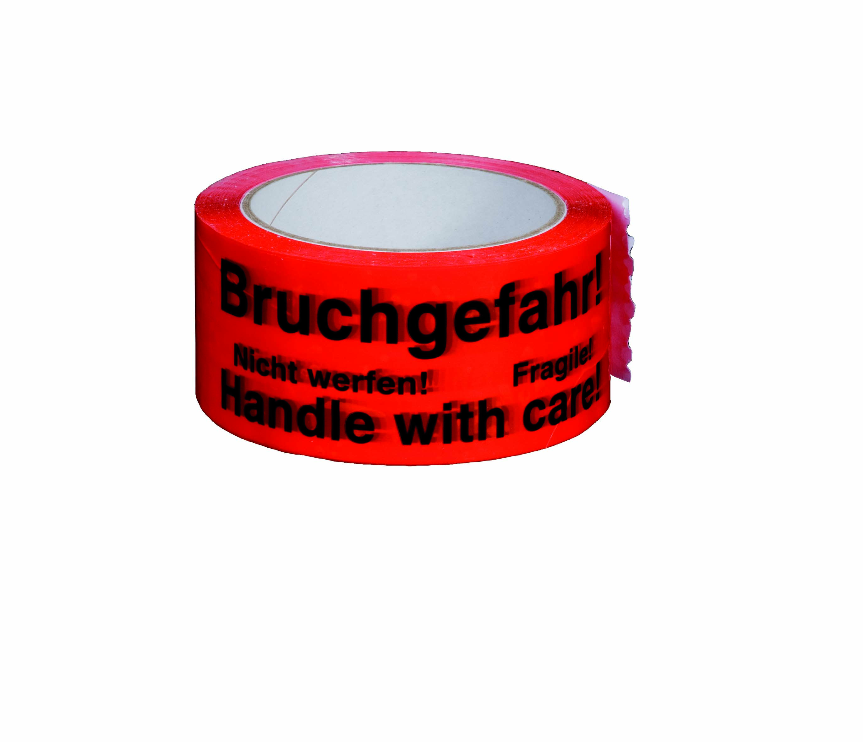 PP Signalklebeband "Bruchgefahr" - 3-sprachig, 6St. in Folie, 36St. im Karton PP Signalklebeband "Bruchgefahr" - 3-sprachig, 6St. in Folie, 36St. im Karton