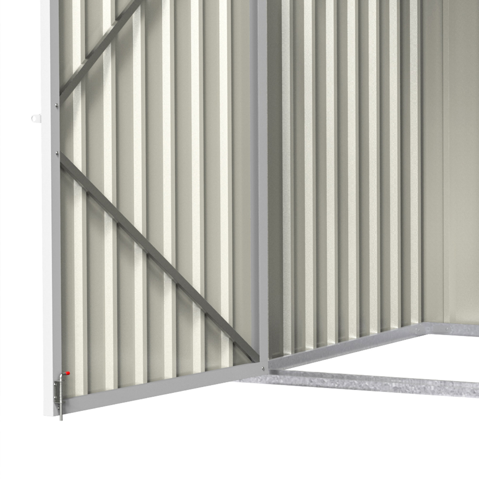 Mülltonnenbox Müllbox Storer abschließbar Gerätebox für 2 Mülltonnen Stahl 178,5 x 104,5 x 128,5/113 cm Grün