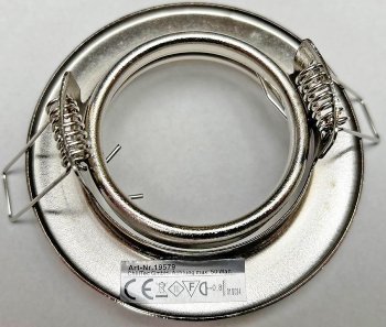 Decken-Einbaustrahler "SR90" chrom-matt, schwenkbar, Ø 88mm, für 50mm Lampen