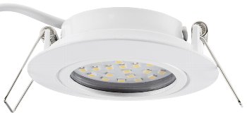 LED-Einbauleuchte "Flat-26" warmweiß, 80x26mm, 3W, 370lm, weißes Gehäuse