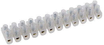 Lüsterklemmen für 1,5-2,5mm², 12 Klemmen, Messingeinsatz, transparent