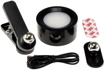 LED Akku Clip-Leuchte "CT-AKL3" / Dimmbar, CCT 3000k-6000k, schwarz