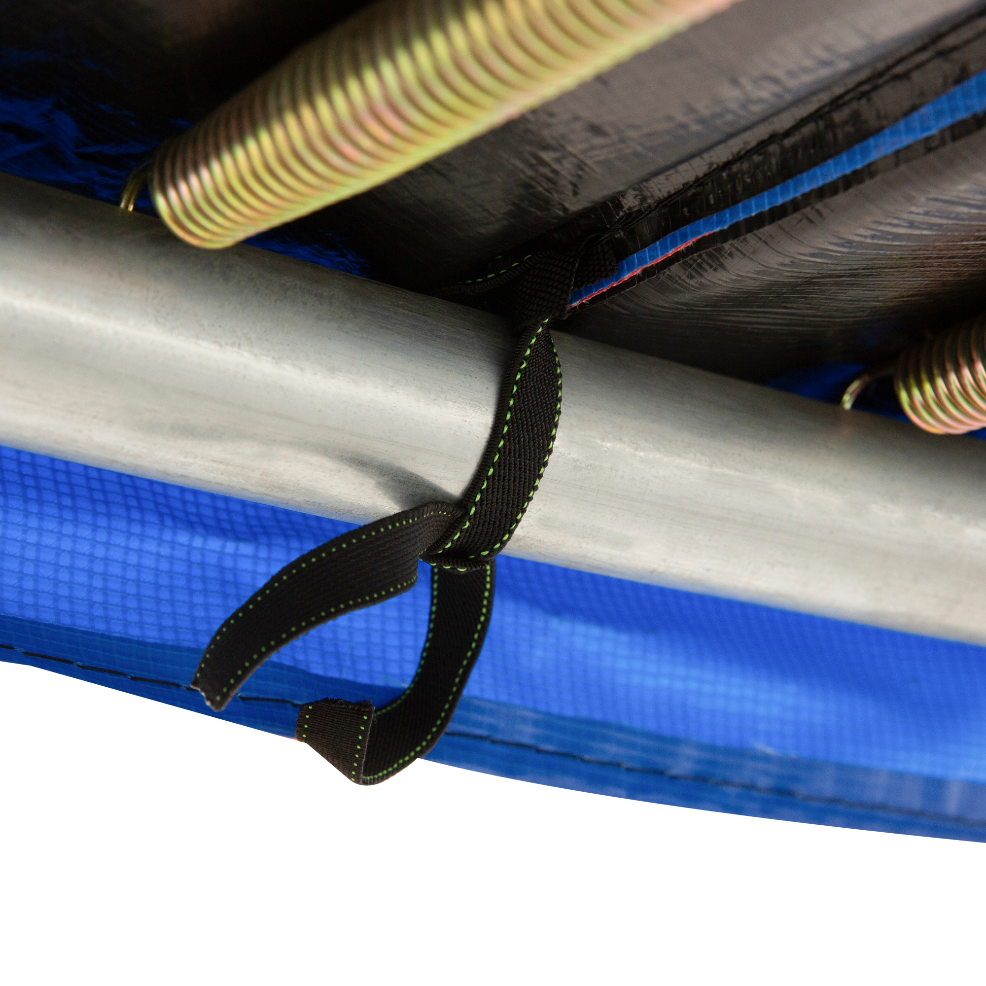 Trampolin Randabdeckung Ø366cm cm breit, Reißfest UV-resistent Federabdeckung, Wasserabweisend, Trampolinzubehör Randschutz Sicherheitsnetz Ersatzteile für Gartentrampoline, Rot+Gelb+Blau