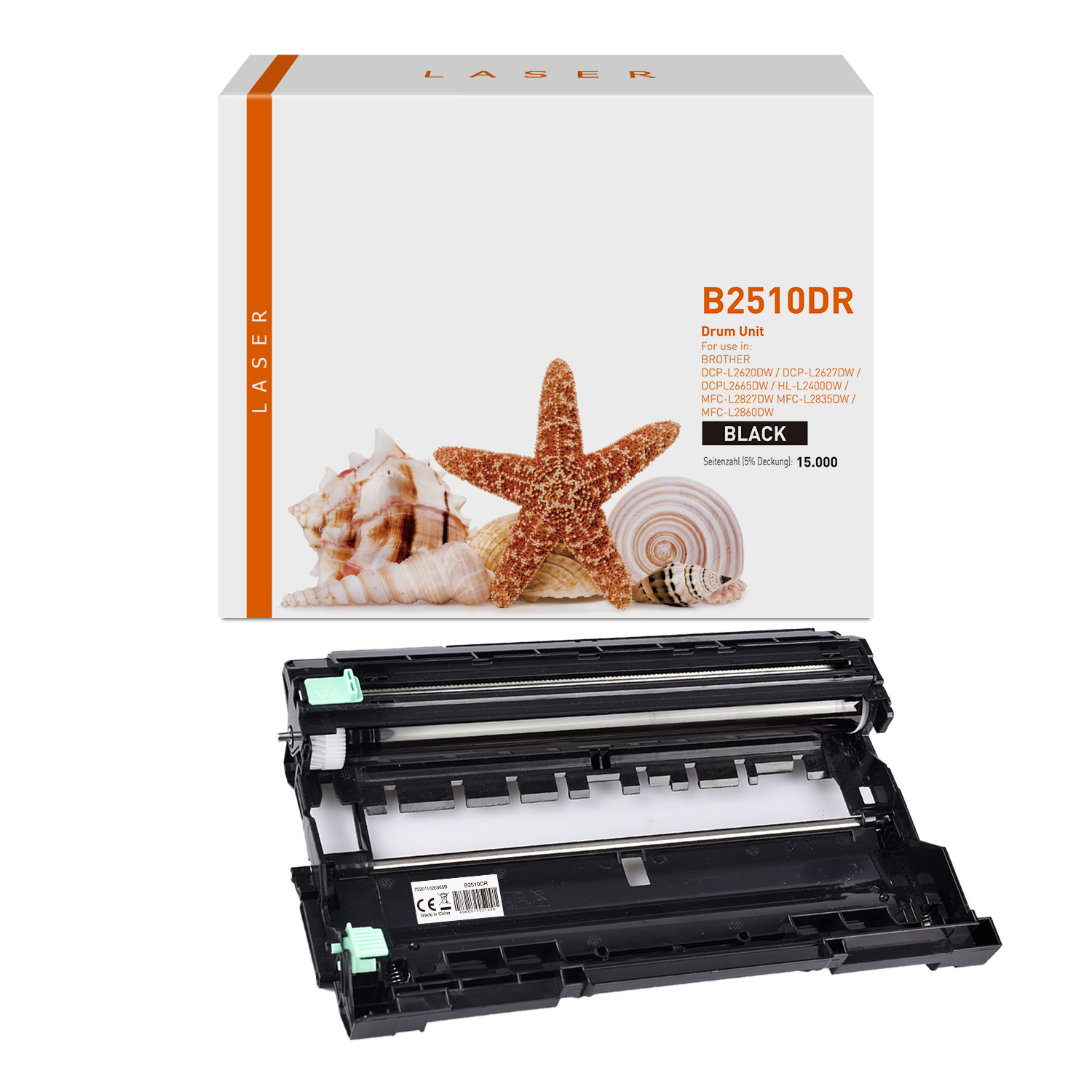DR2510 alternativ Trommel schwarz für Brother / DR2510 / 15.000 Seiten