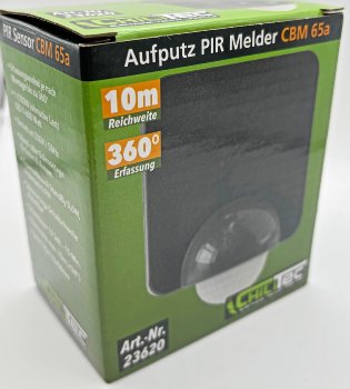 Aufputz Bewegungsmelder "CBM 65a", 360°, max.10m Detektion, IP65, anthrazit