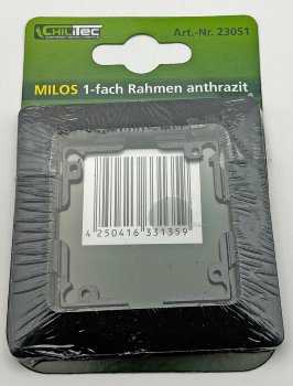 MILOS 1-fach Rahmen, Anthrazit