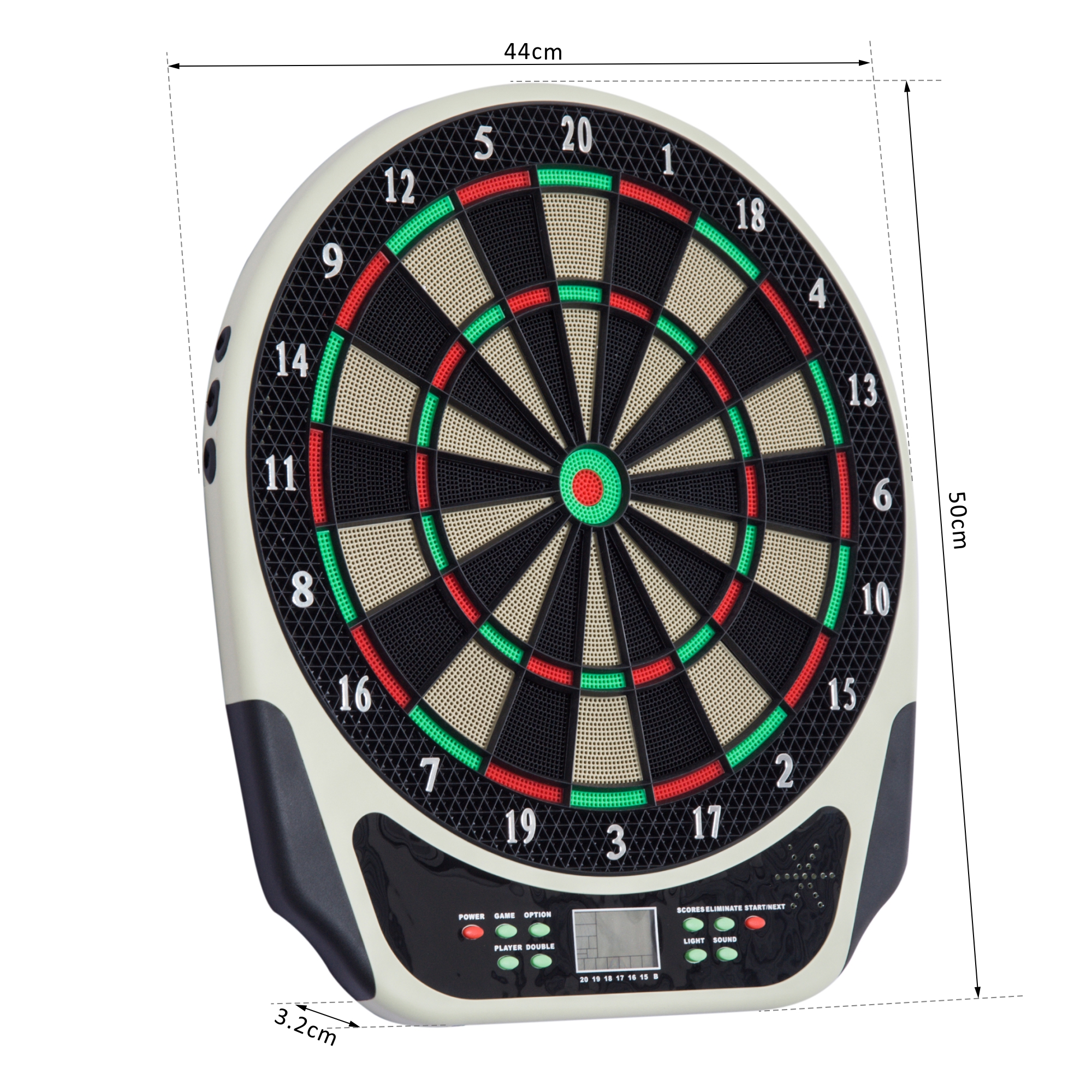 Elektronische Dartscheibe Dartboard mit Sprachansagen LED-Anzeigen 6 Darts 24 Dartköpfe 18 Spiele 159 Varianten Dartautomat Dartscheibe Set für bis zu 8 Spieler